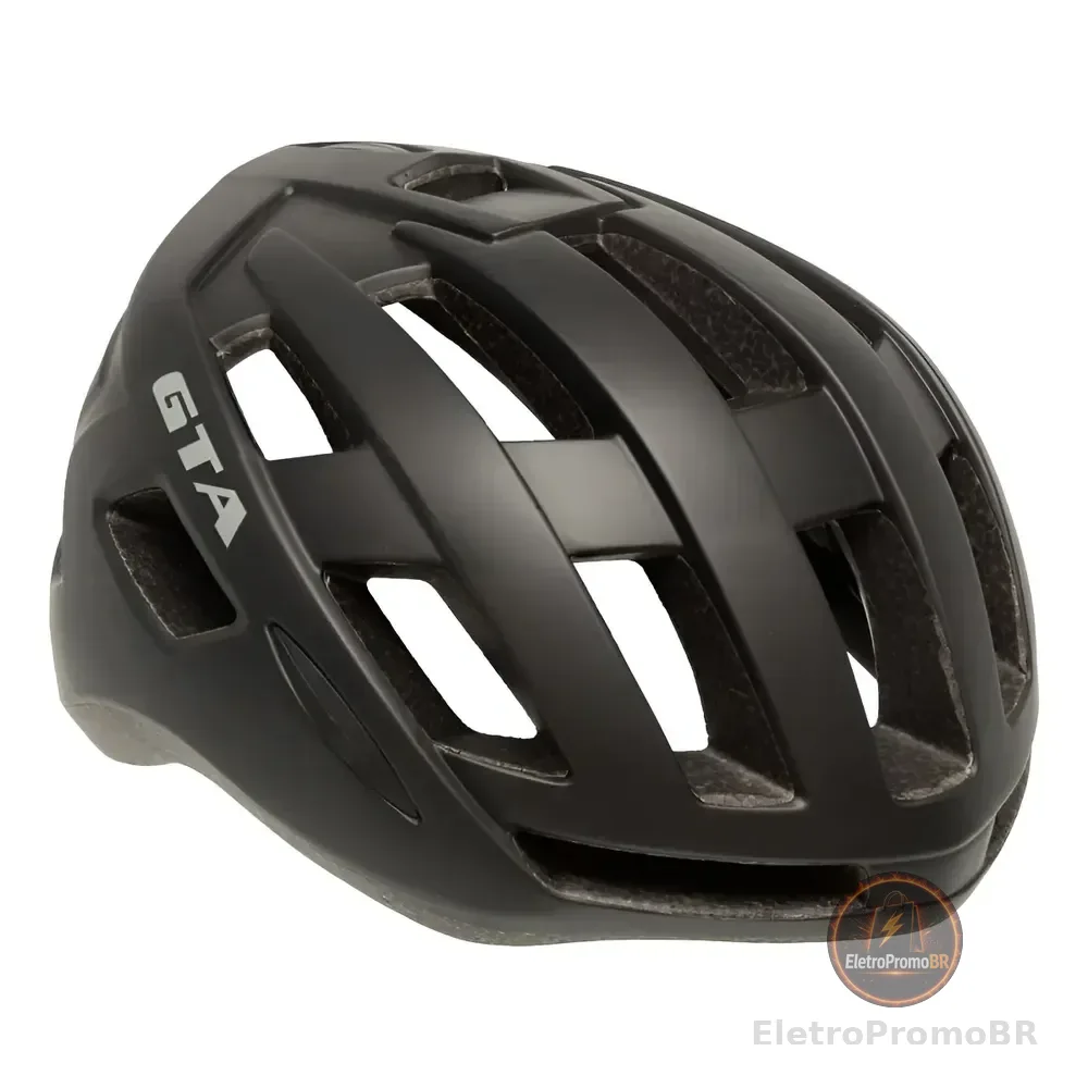 Capacete Ciclismo Bike Rider Mtb Ajustável + Led Traseiro Preto M