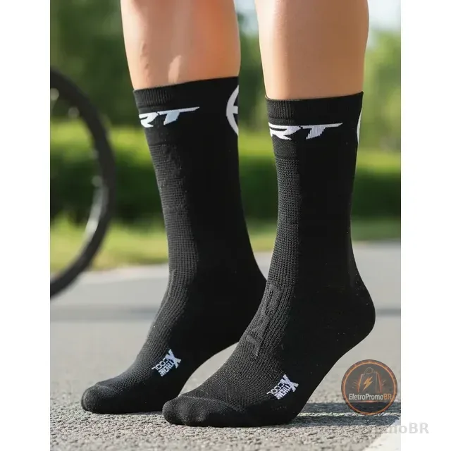 Meia Ert Ciclismo Corrida Cano Médio Xtreme Cool Respirável