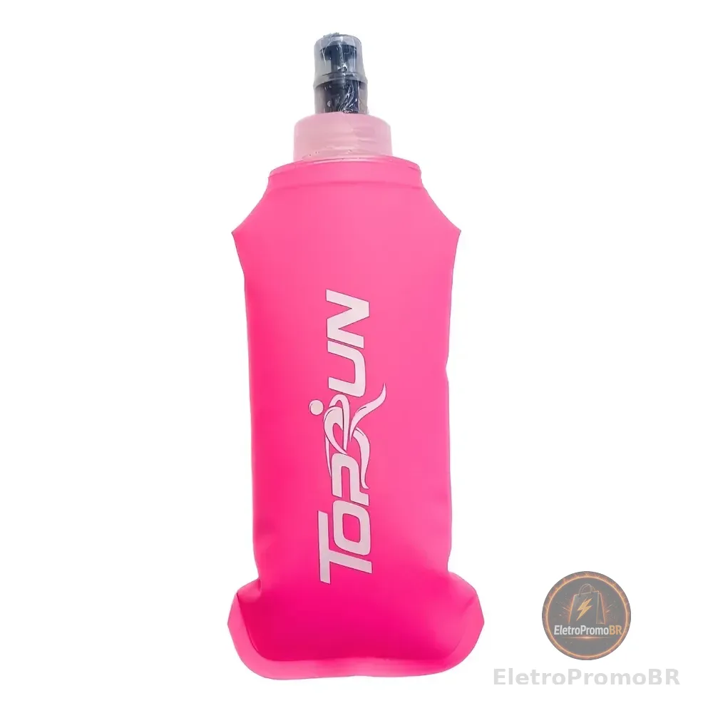 Garrafa Hiratação Silicone Soft Flash 350 Pink Rosa