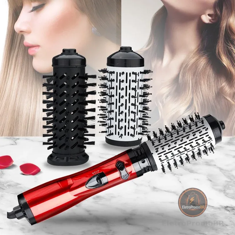 Escova Rotativa Elétrica Secador de cabelo Professinal 2 em 1  110v e 220v