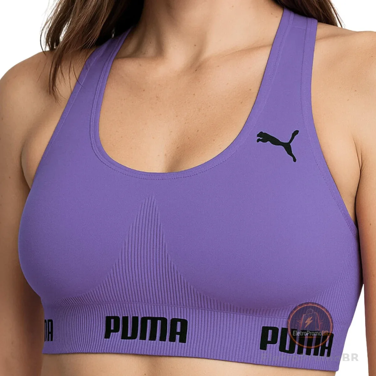 Top Puma Feminino Esportivo Poliamida Academia Nadador Sem Bojo Original