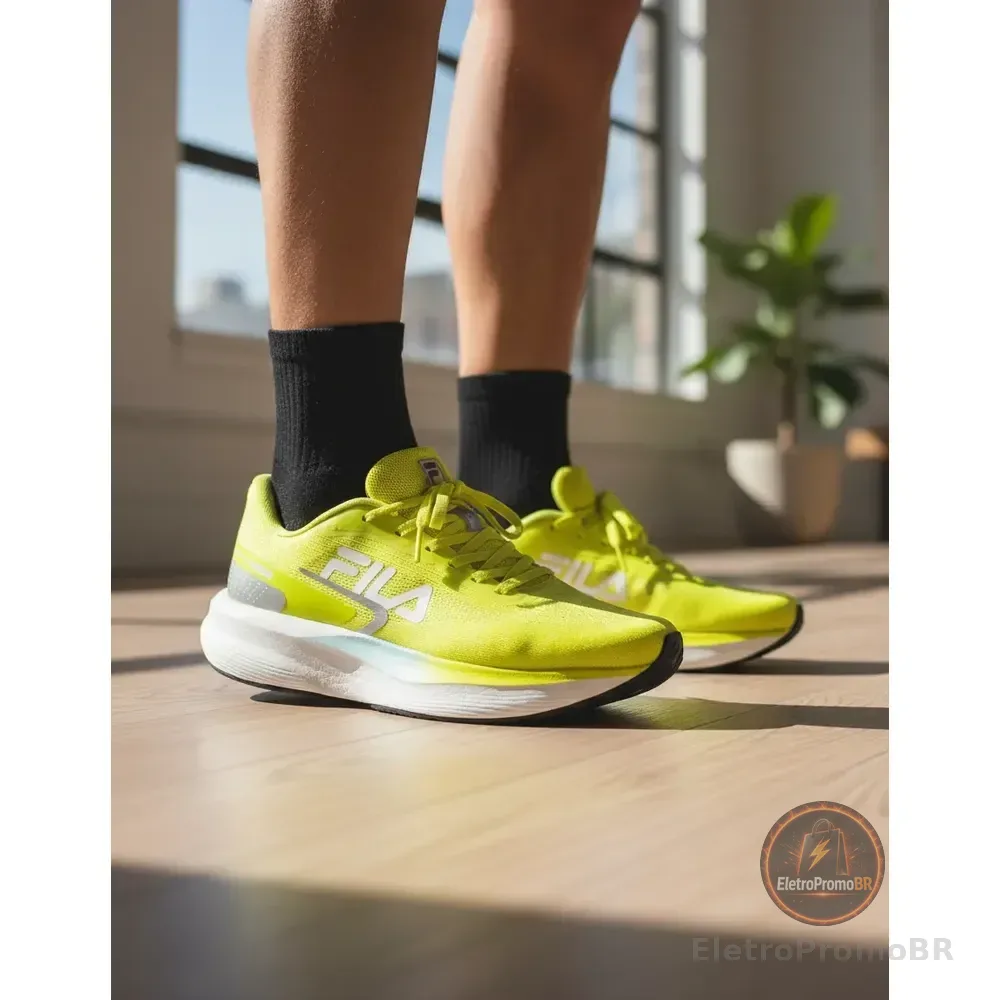 Tênis Fila Racer Fastpace Unissex Running Original Amarelo Lisa 44 Br