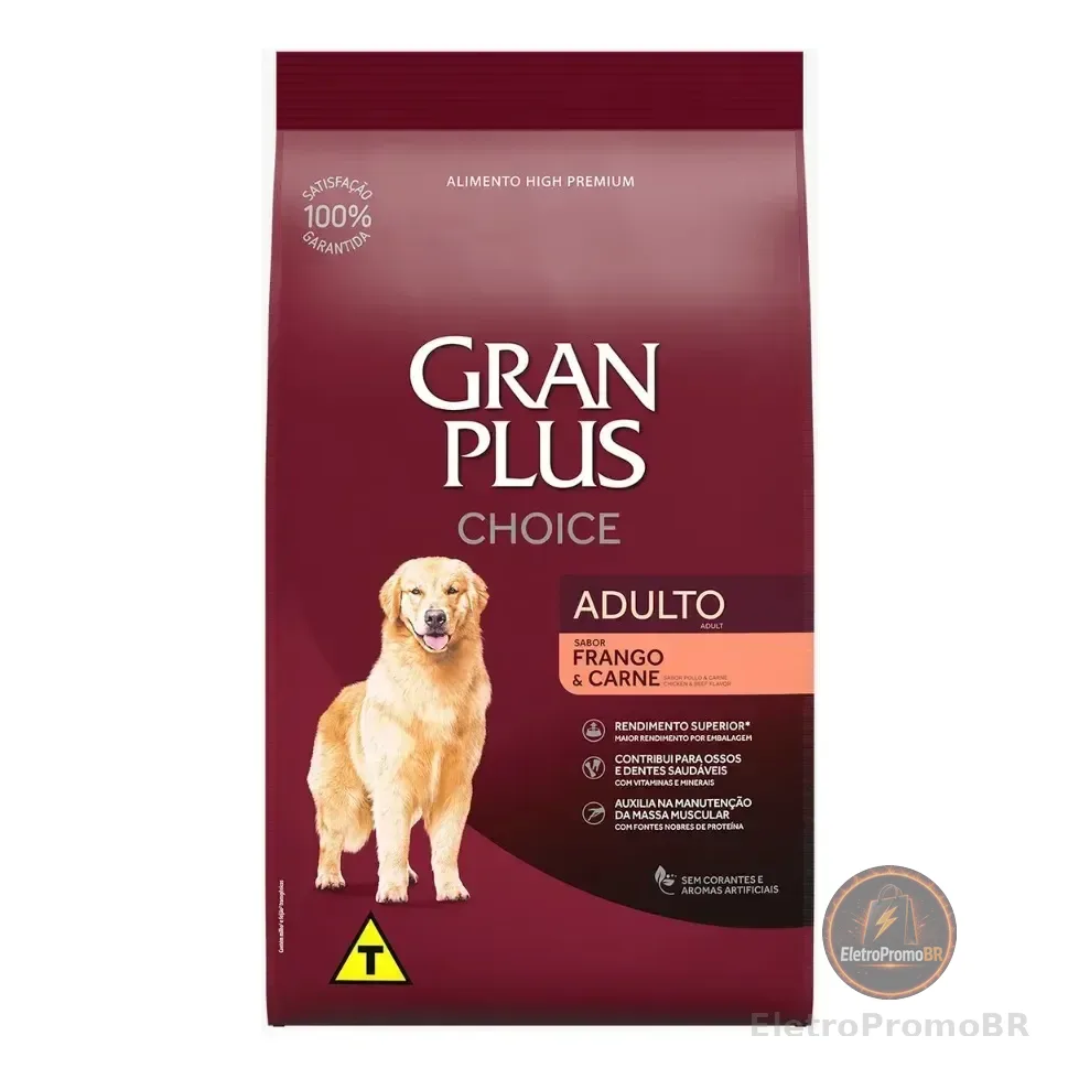 Ração Gran Plus Choice Cães Adultos Frango E Carne 10,1kg