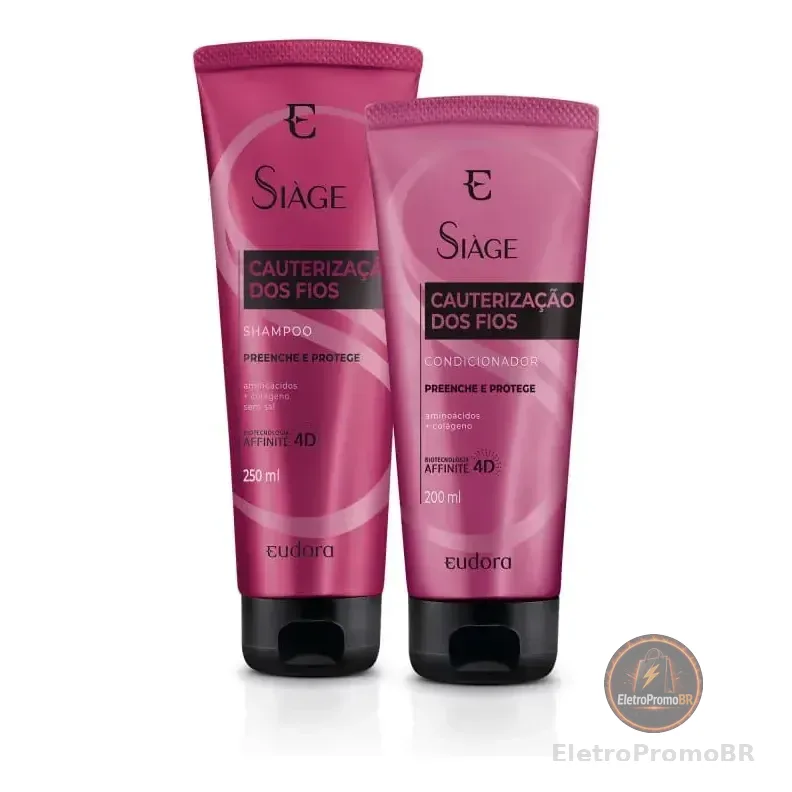 Kit Eudora Siage Cauterizacao Dos Fios Shampoo+condicionador