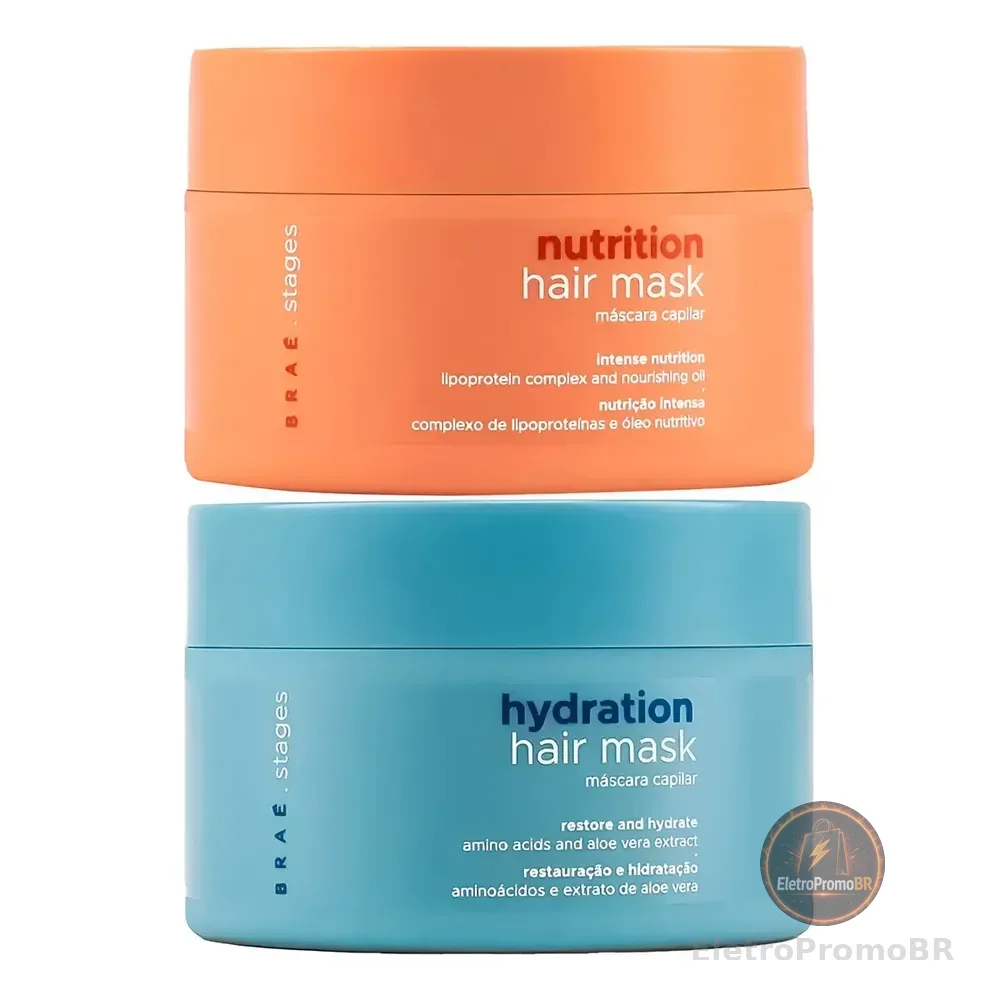 Máscaras De Tratamento Nutrição + Hidratação Stages - Braé