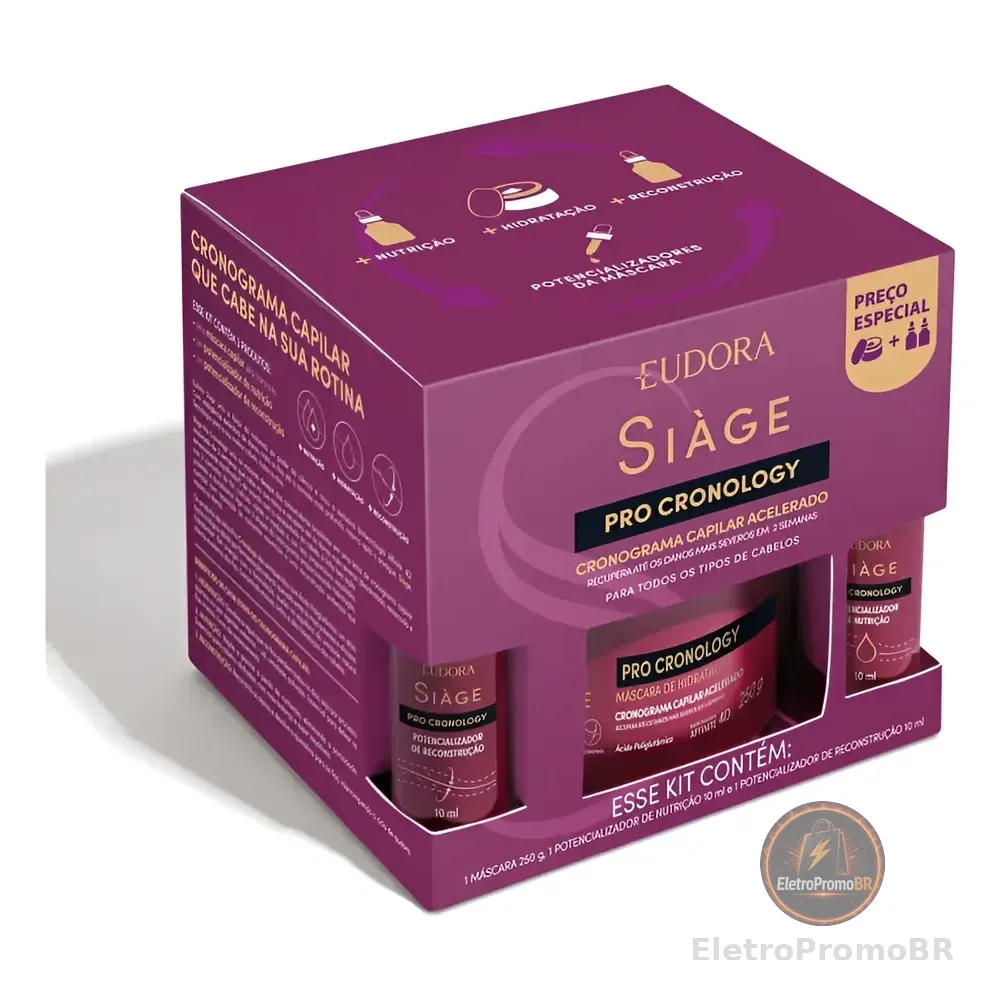 Eudora Kit Siage Pro Cronology Mascara + 2 Potencializadores