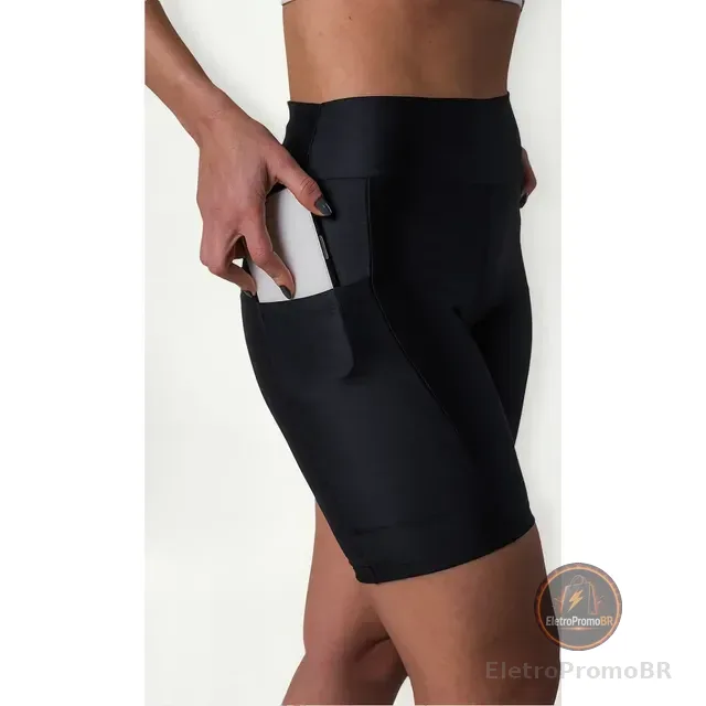 Shorts Feminino Para Corrida Com Bolsos Suplex Promoção