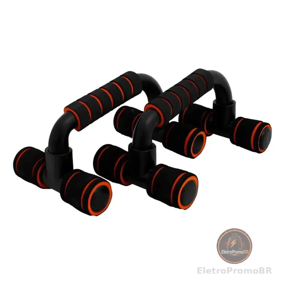 Barras Para Flexão Imporiente Preta Antiderrapante Pvc Par Preto