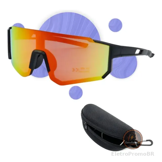 Óculos De Sol Esportivo Espelhado Vôlei Corrida Bike Uv400