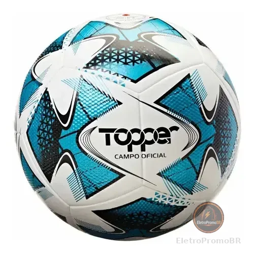Bola De Futebol Para Campo 22 I Composição Em Pvc Topper Branco/preto Branco/verde Mar/preto
