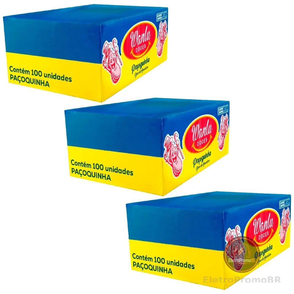 KIT Caixa Paçoca Rolha 3/2 ou 1 Caixa Embrulhada com 100un