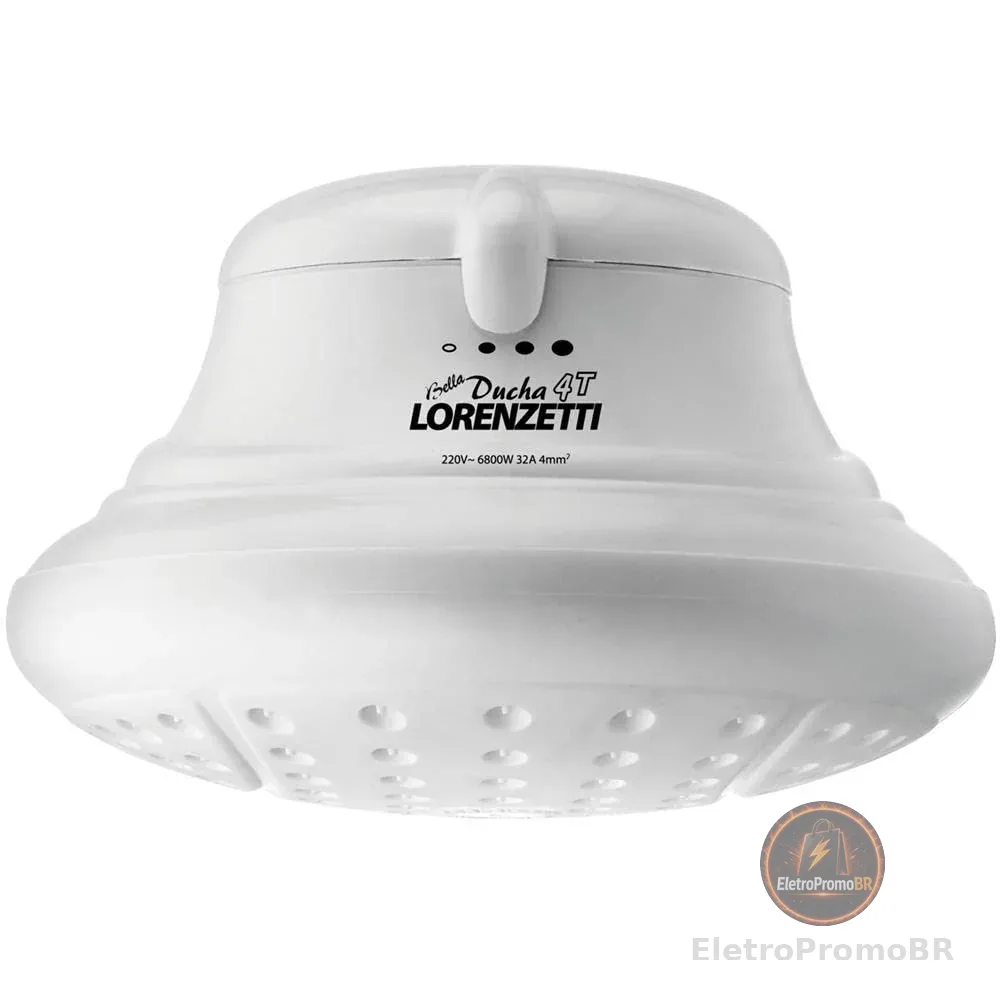 Bella Ducha Ultra 4T 220V 6800W, Lorenzetti, 7531202, Branco, Pequeno