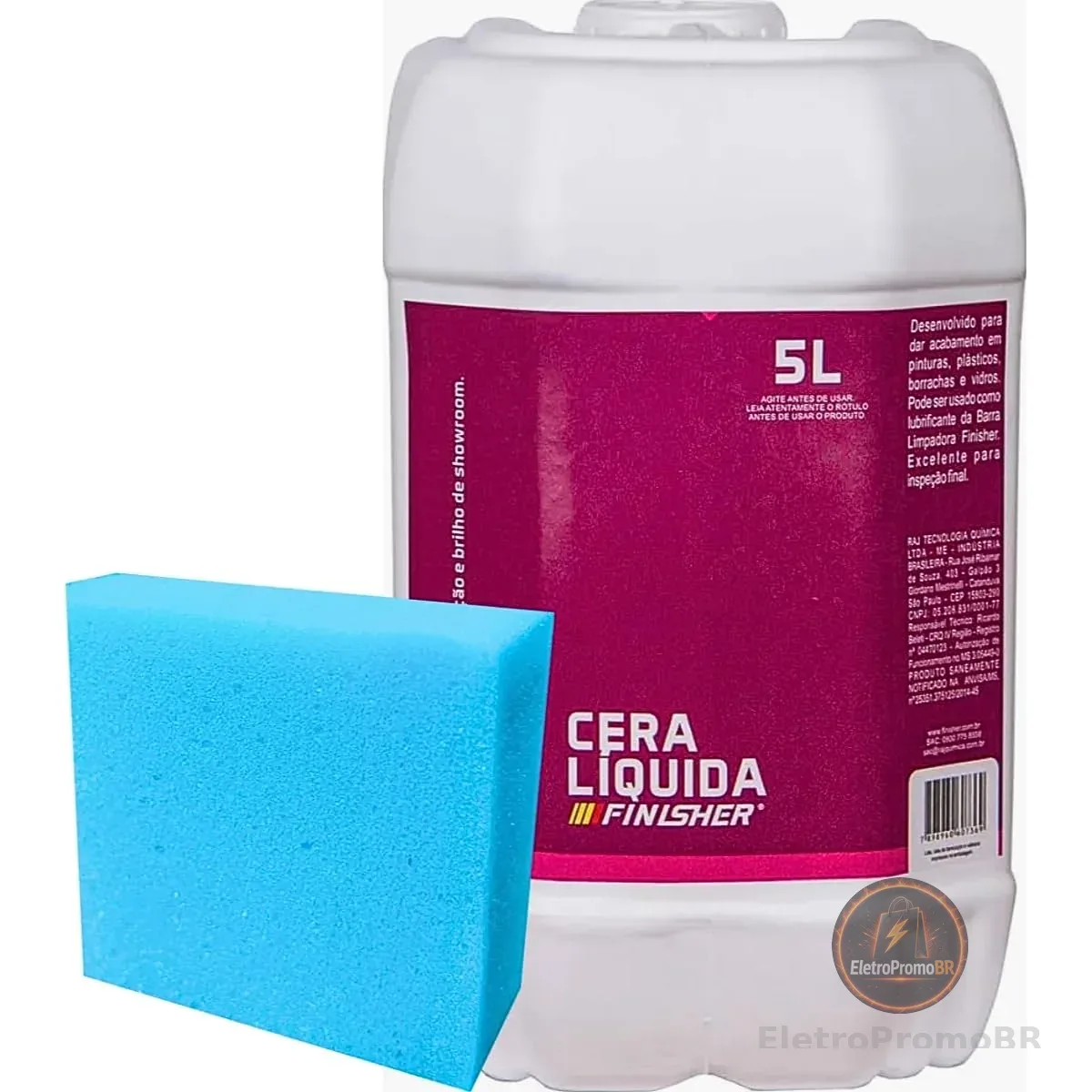 Cera De Carnaúba Líquida Automotiva Finisher 5 Litros