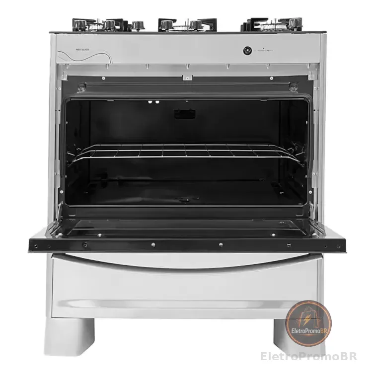 Fogão Neo Glass 5 Queimadores Prix Bivolt Fgvng510prix Sugga Cor Água 110v / 220v (dupla Voltagem) Cinza