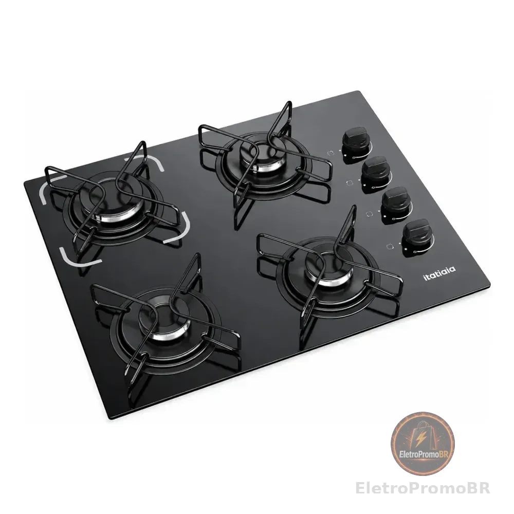 Cooktop Itatiaia Essencial 4 Bocas Cor Preto 127/220v