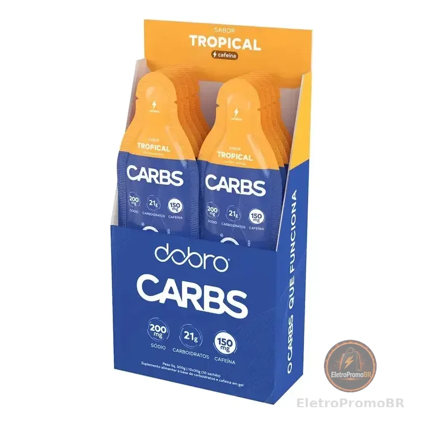 Carbs Gel Com Cafeina 10un De 30g - Dobro Sabor Tropical Tropical