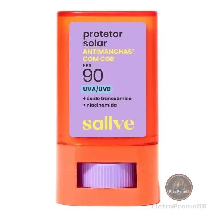 Protetor Solar Bastão Fps90 Com Cor 3 15g Sallve