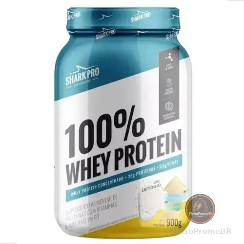 Whey Protein 100% 900g Sabor Leitinho Shark Pro Leite