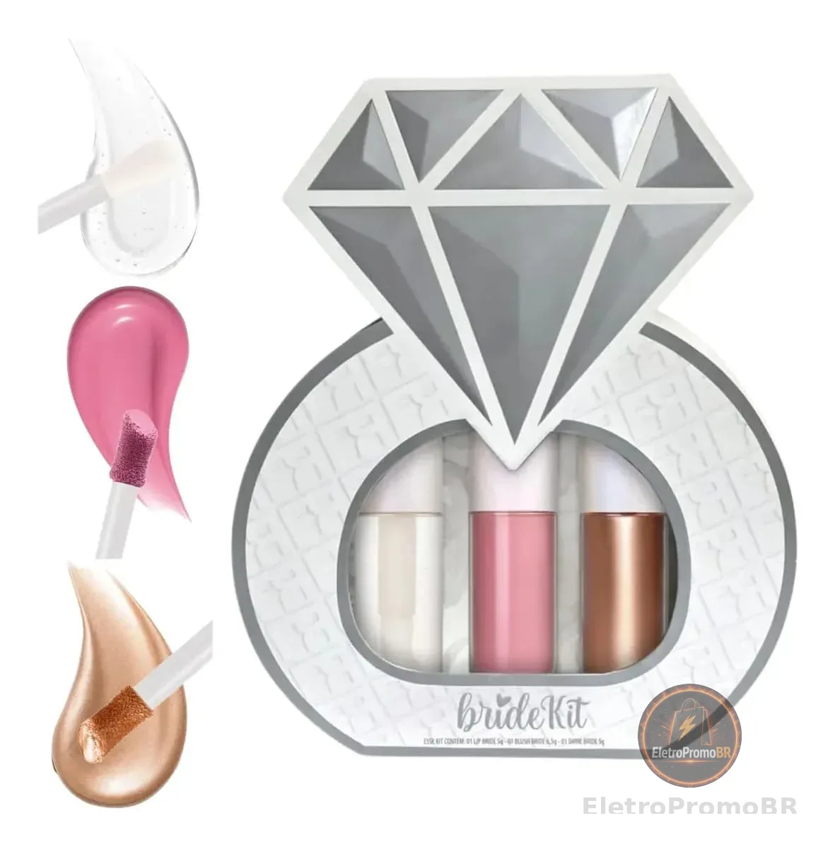 Kit de Noiva Gloss + Blush + Iluminador