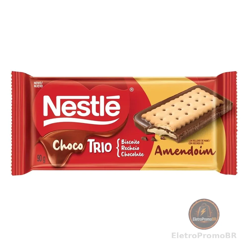 Chocolate Chocotrio NESTLÉ Pasta de Amendoim 90g