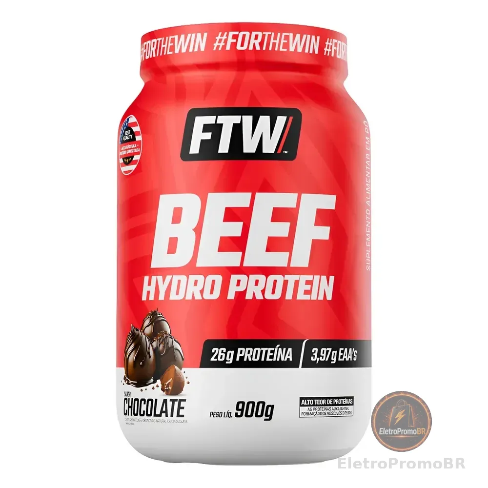 Proteína Beef Hydro Protein Hidrolisada Zero Lactose Sabor Chocolate Ftw