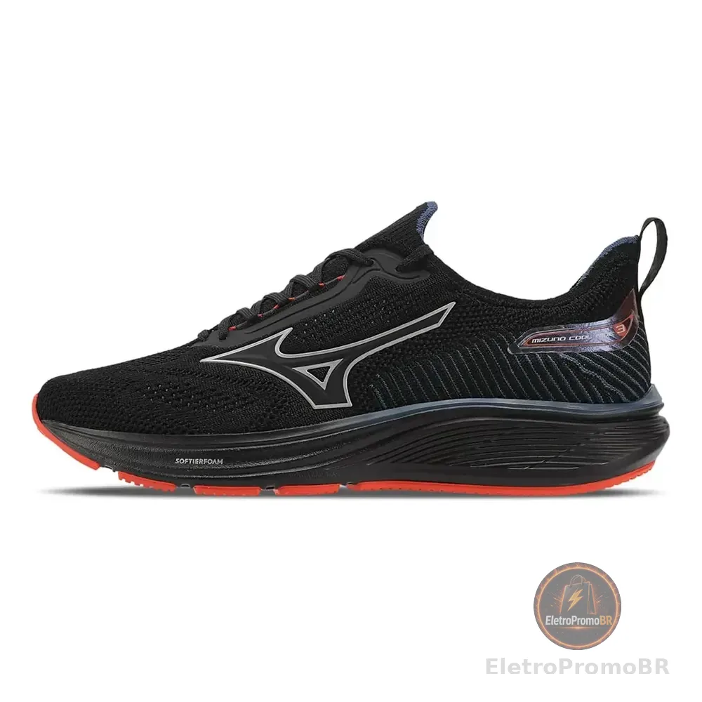 Tênis Mizuno Cool Ride 3 Esportivo Corrida Academia Original Preto Lisa 41