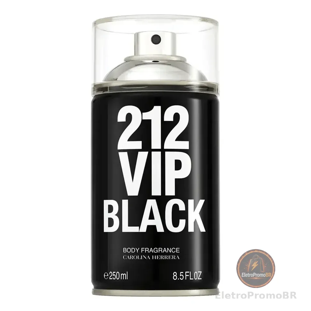 Body Spray Carolina Herrera 212 Vip Black Masculino 250 Ml
