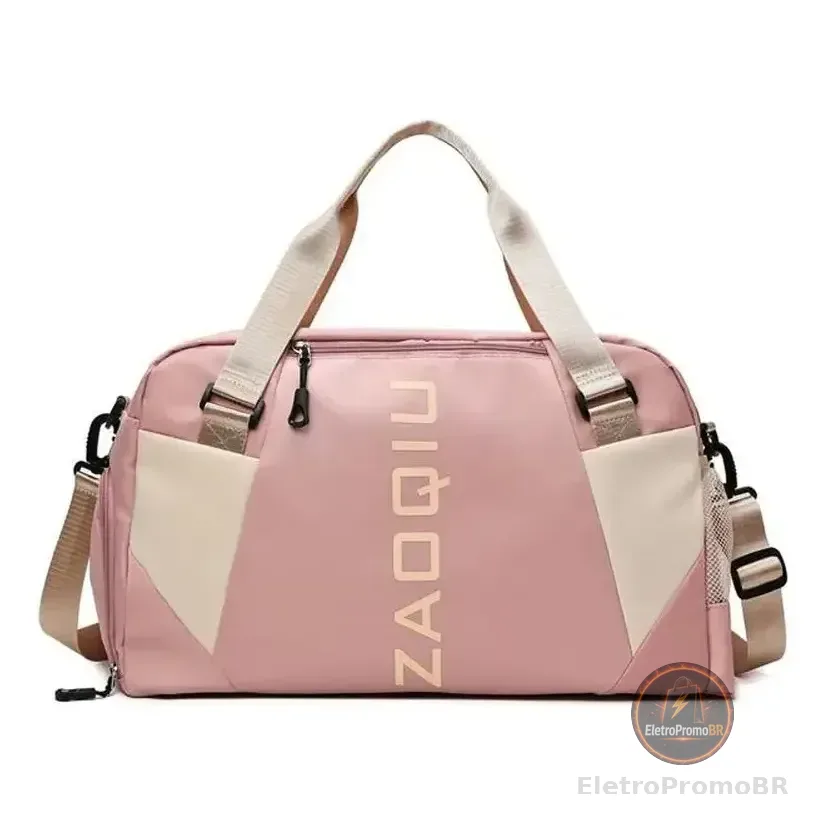 Bolsa Mala De Mão 10kg Feminina De Bordo Viagem Grande Cor Rosa Liso