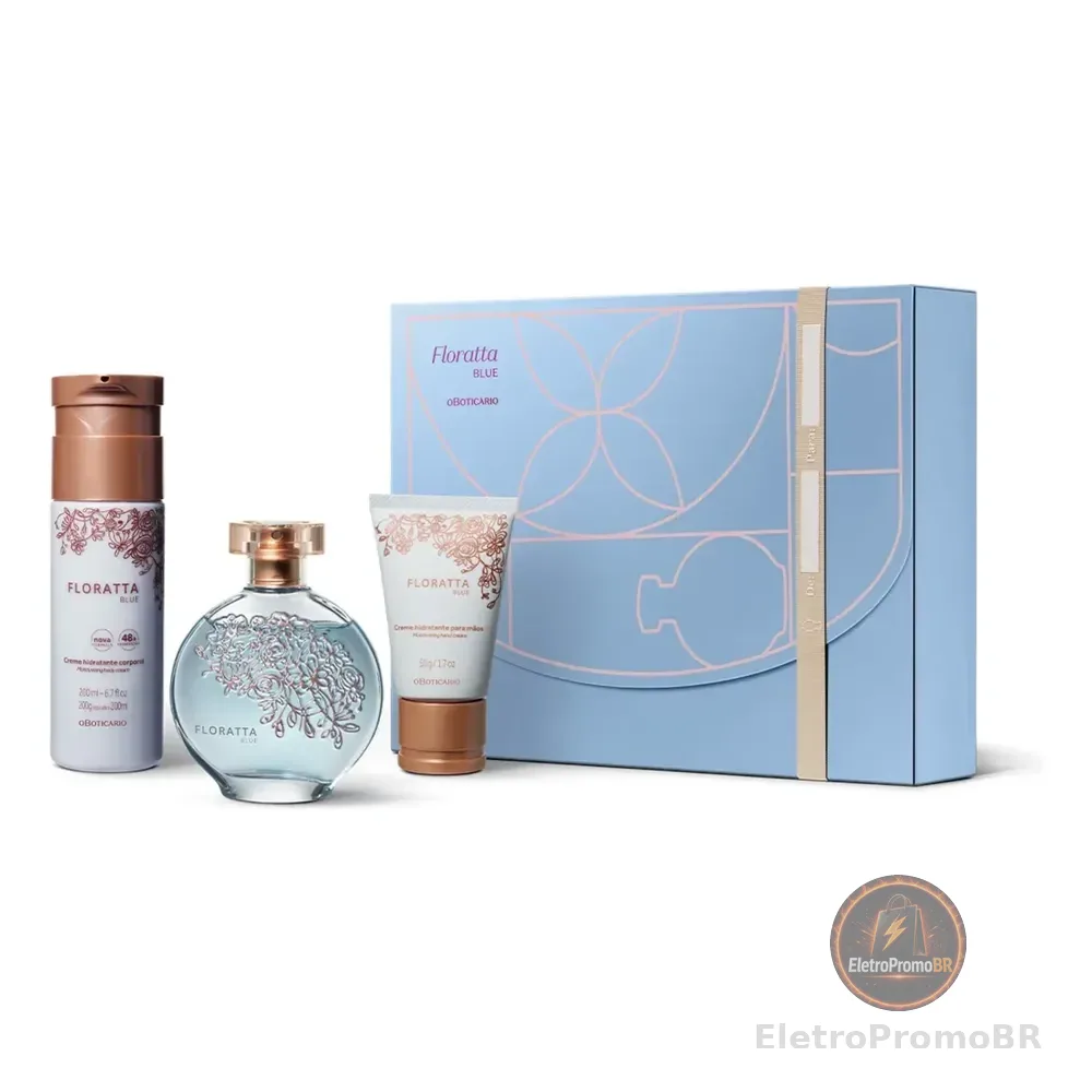 Kit Presente Floratta Blue: Deo Colônia 75ml + Loção 200ml + Creme 50g