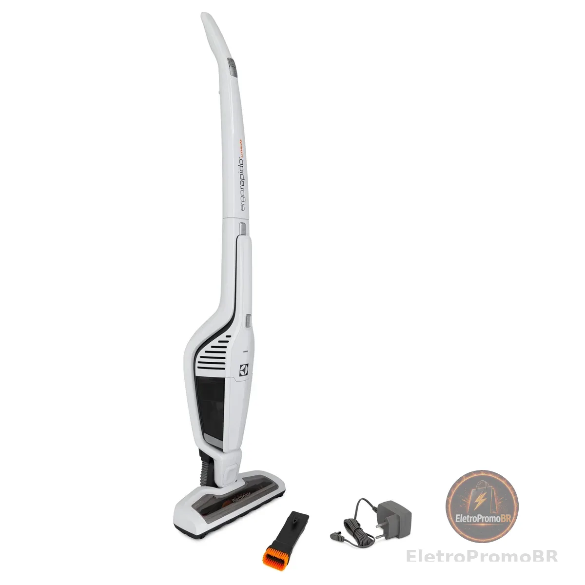 Aspirador de Pó vertical bateria Ergorapido 2 em 1 Electrolux 21min 2 velocidades capacidade 460Ml ERG21 Bivolt Branco