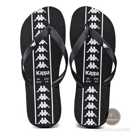 Chinelo Kappa Beach Adulto Unissex Em Borracha