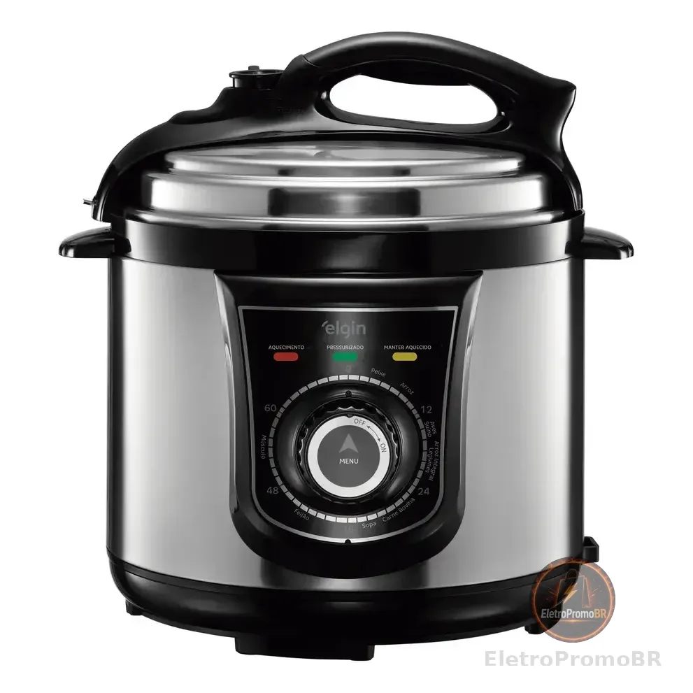 Panela Pressão Elétrica Elgin 42ppr 4 Litros 840w Aço Inox