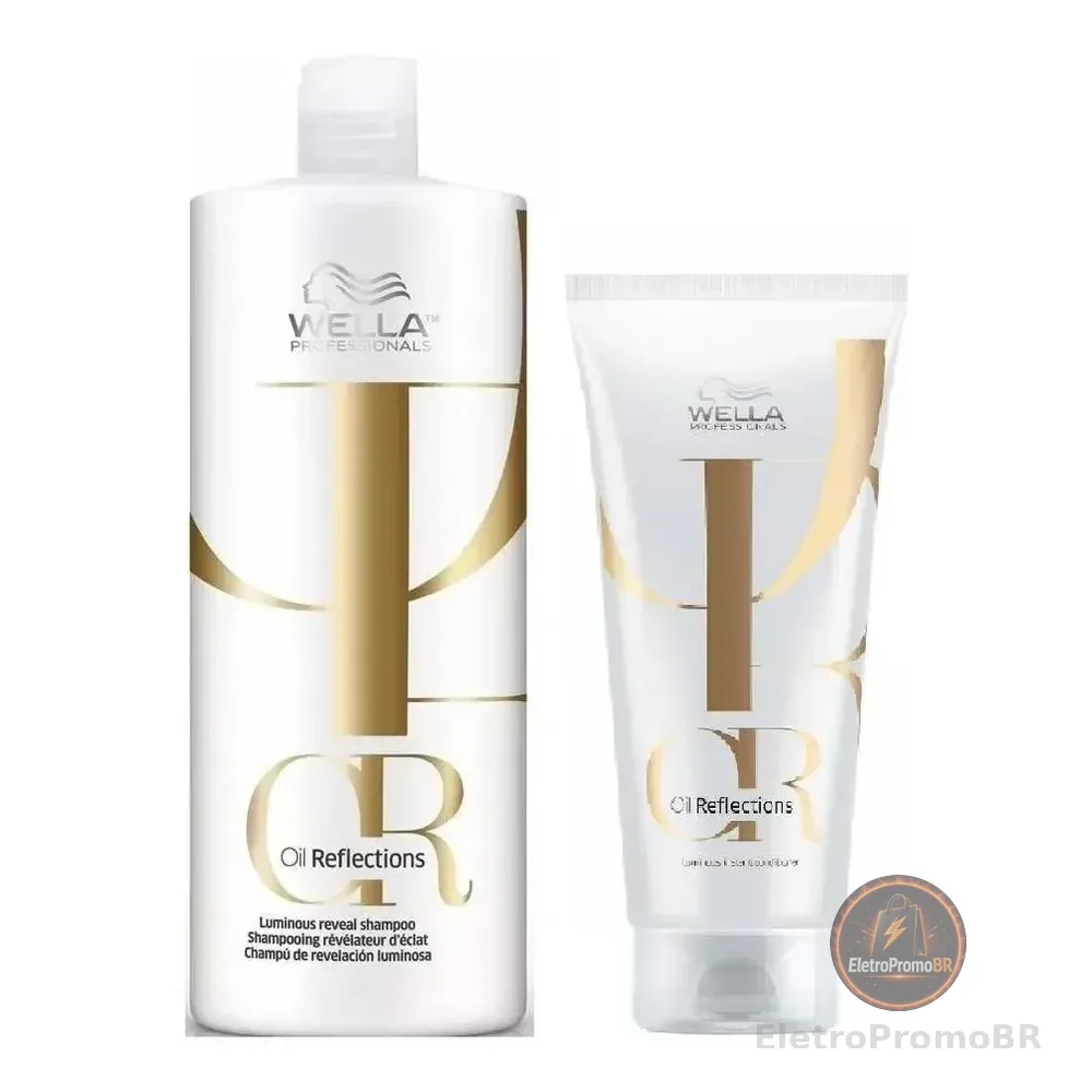 Kit Wella Oil Reflections Shampoo 1 L + Condicionador 200ml