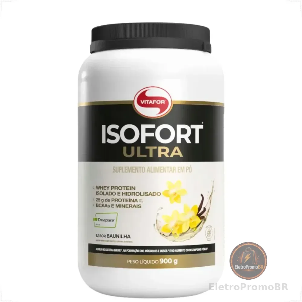 Isofort Ultra Whey Protein Sabor Baunilha 900g Vitafor Baunilha
