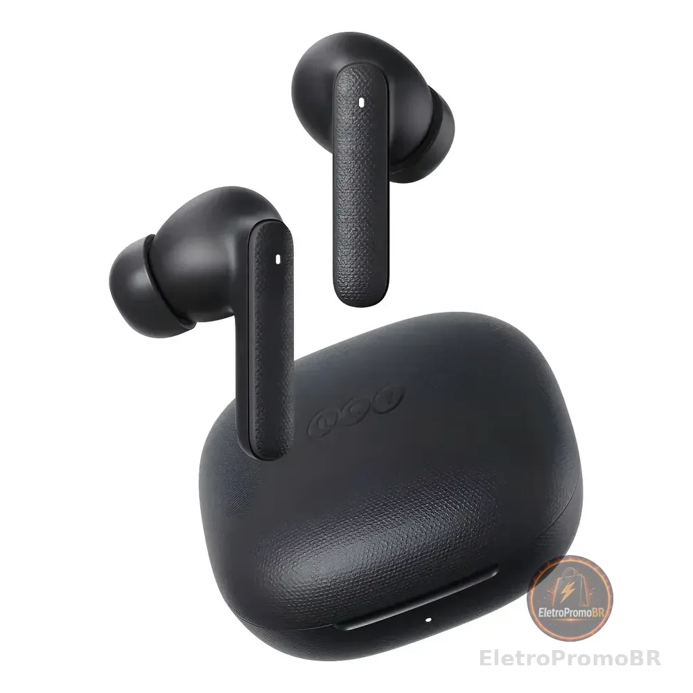 Fone Qcy Buds T43 Bluetooth 5.3 Enc Ipx4 Cor Preto
