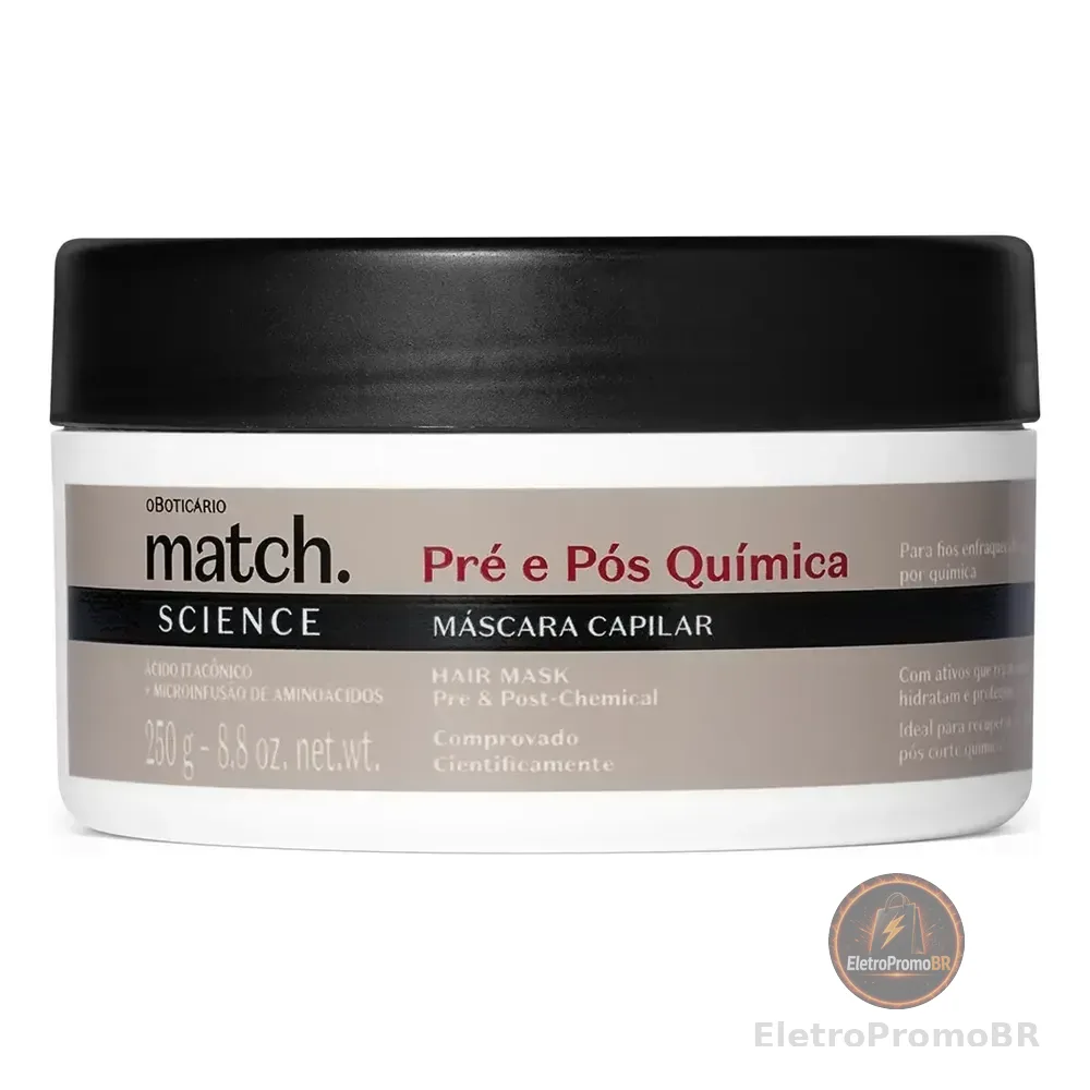 Máscara Match Science Pré E Pós Química 250gr O Boticário