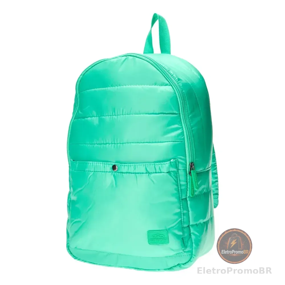 Mochila Masculina E Feminina Puff 20 L Olympikus Super Nova Cor Vapor Green Desenho Do Tecido Liso Não