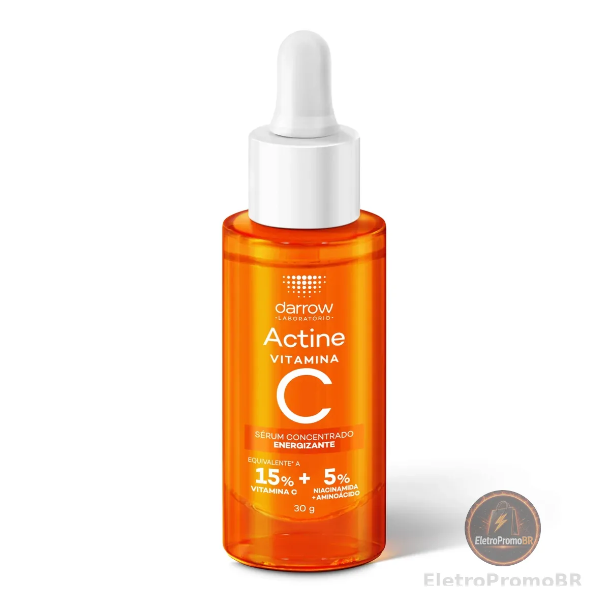 Sérum Concentrado Darrow Actine com 15% Vitamina C e Niacinamida, Iluminador e Antioxidante, 30ml