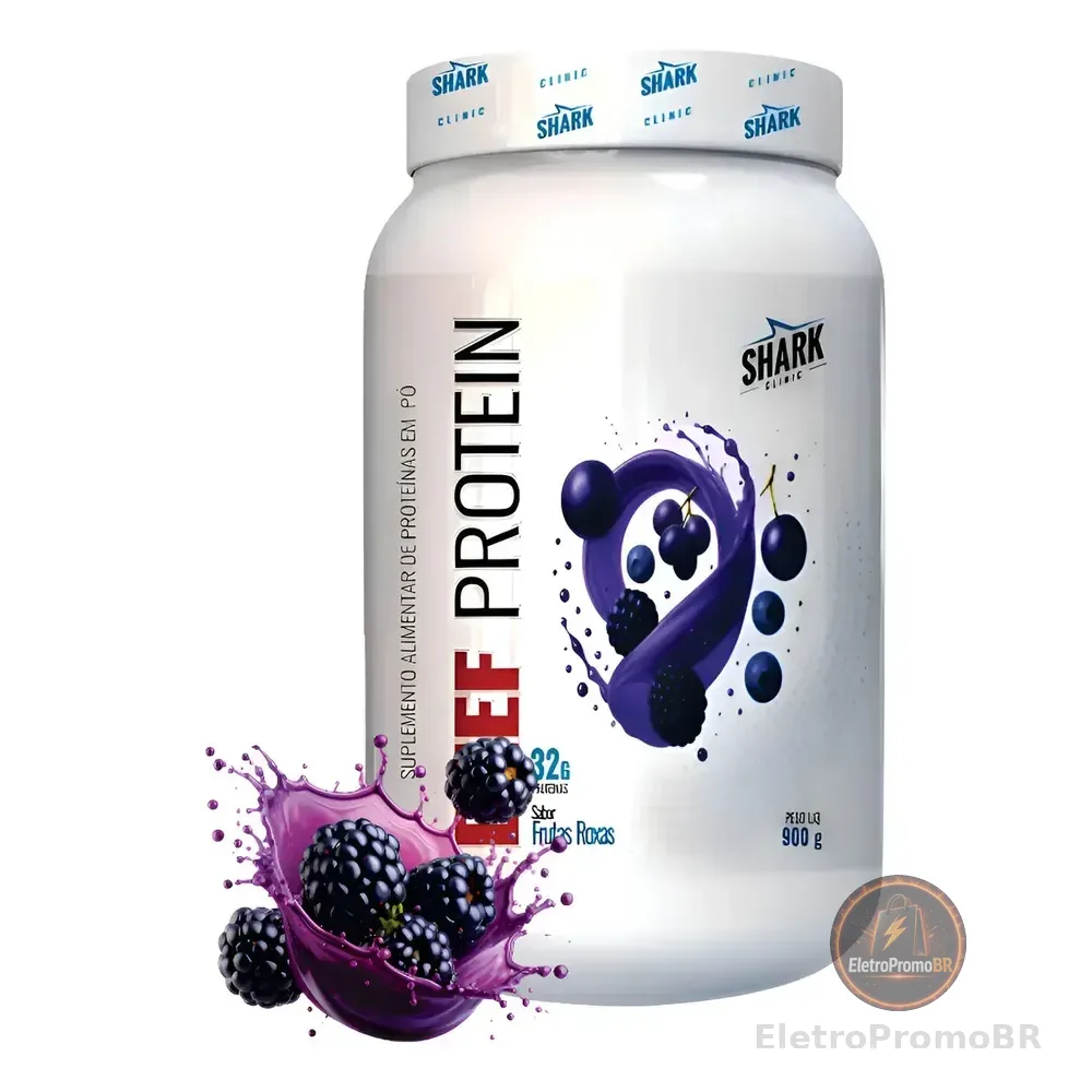 Beef Protein Proteína Isolada 900g Wey Carne Zero Lactose Sabor Frutas Roxas