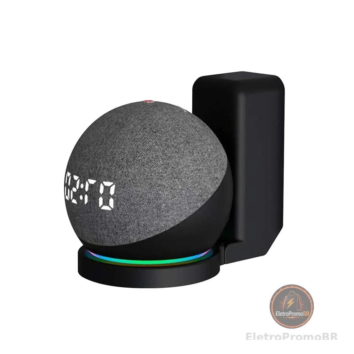 WB Suporte de tomada para Smart Speaker Alexa Echo Dot Amazon 5 e 4 Geração Preto