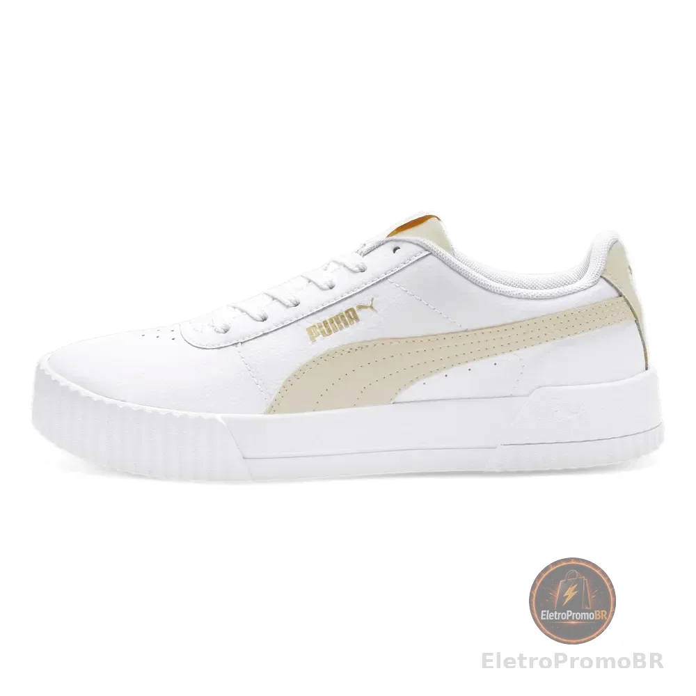 Tênis Carina Feminino Puma Branco E Amarelo 34 Br