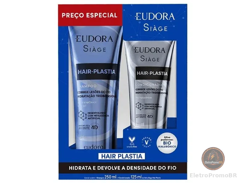Shampoo e Condicionador Eudora Siàge Hair-Plastia