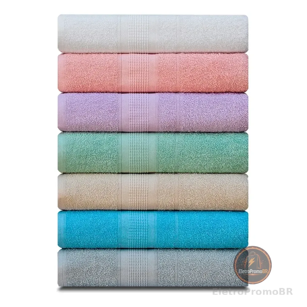 Kit C/4 Toalhas De Banho Gigante 70x1,35cm Toalhão Algodão Sortida