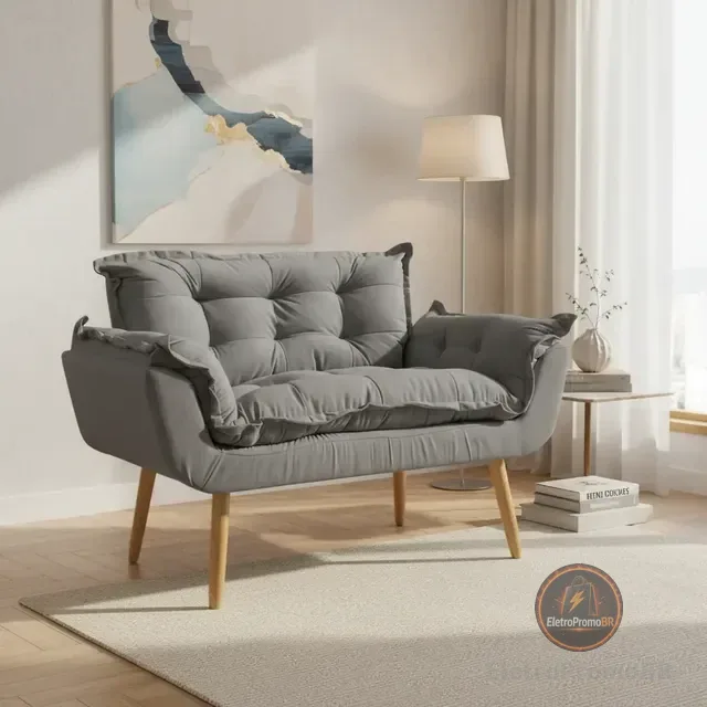 Namoradeira Decorativa Para Sala Recepção Alice Suede Cores