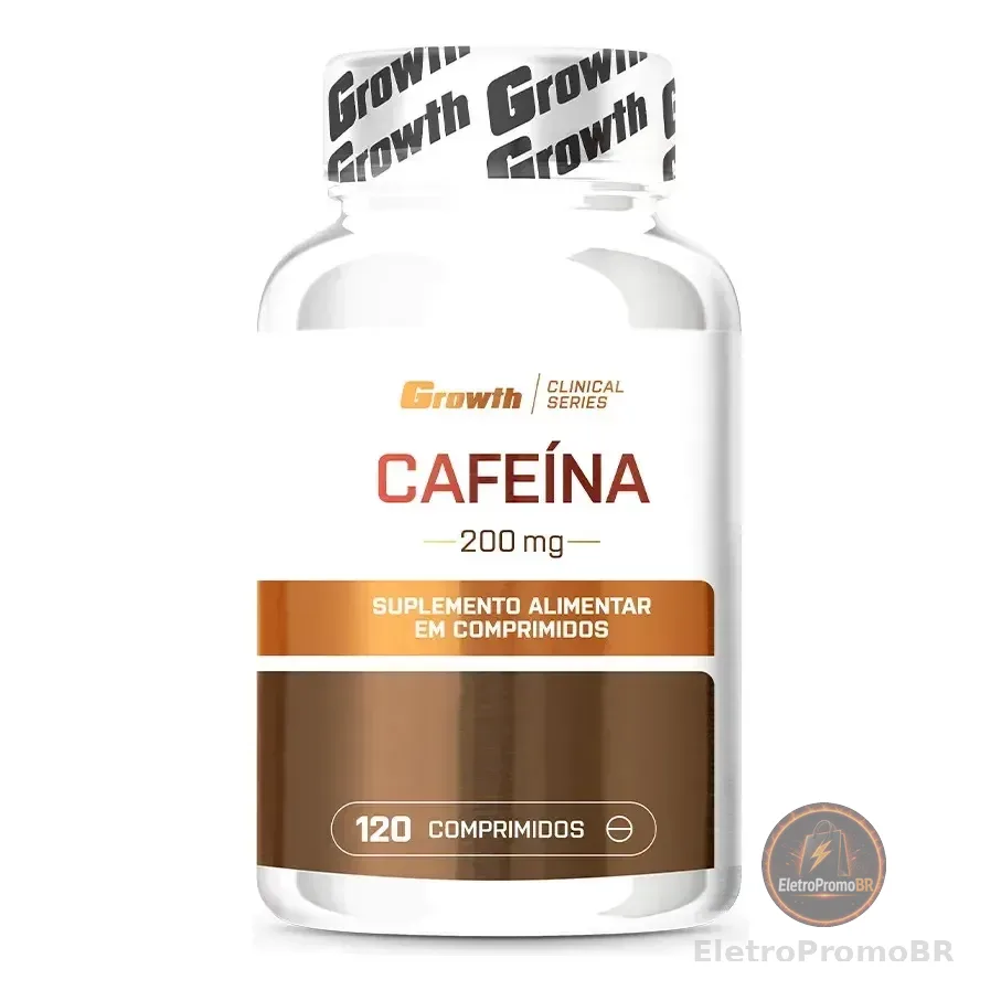 Cafeína 200mg 120 Comprimidos Growth Supplements Natural