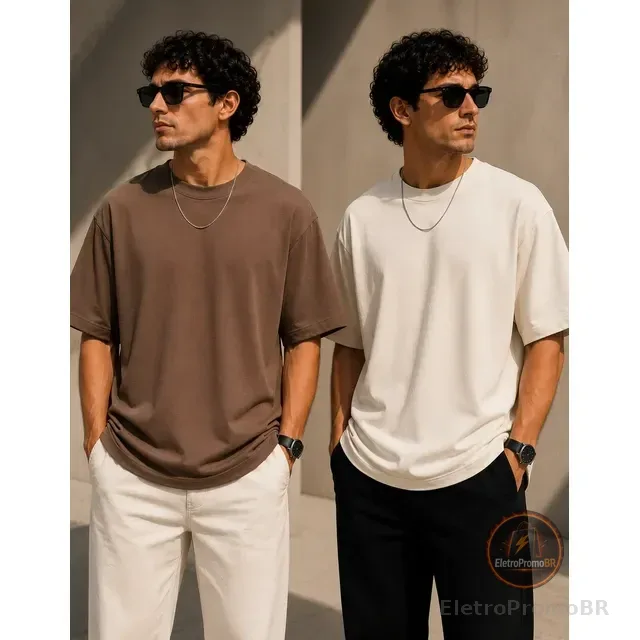Kit Camisetas Masculinas Oversized Básica Evo