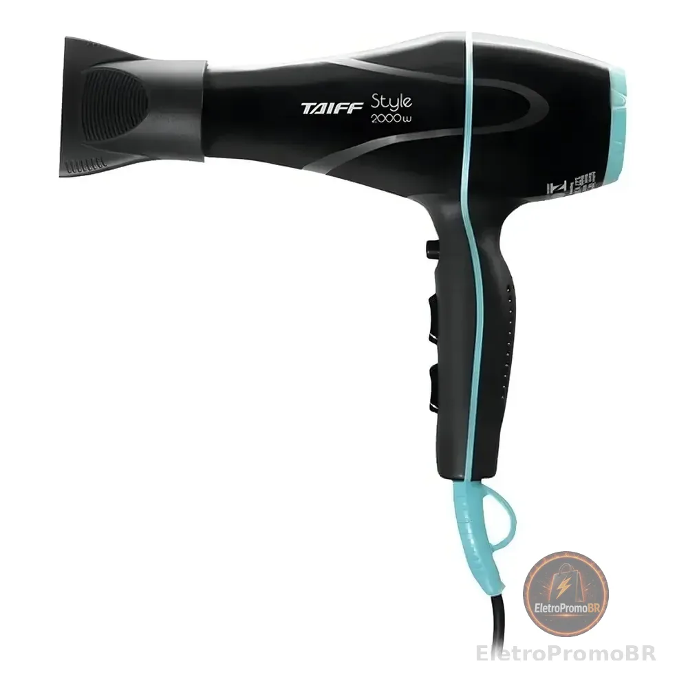 Secador Taiff Style 2000w Iônico Profissional Silencioso Preto.. 220v
