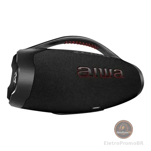 Caixa De Som Boombox Aiwa Aws-bbs-01b 200w Rms Bluetooth Res Cor Preto 127/220v