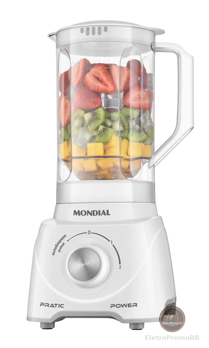 MONDIAL Liquidificador Pratic Power, Branco, 550W, 110V - L-97-W