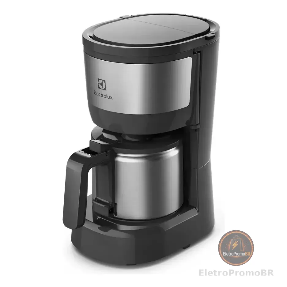 Cafeteira Elétrica Electrolux Efficient Com Jarra De Aço Inox 15 Xicaras 600ml Ecm12 Cinza 127v